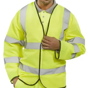 PPE Hi Viz Class 3 Yellow Long Sleeve Vest