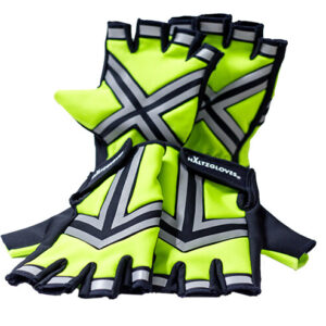 Night Time Half Fingerless Gloves- Large